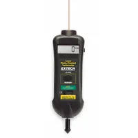 EXTECH Laser Tachometer: +/-0.05% RPM Accuracy, 0.1 RPM, 19,999 RPM Max Contact RPM, Included, NIST (MPN 461995-NIST)
