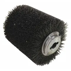 Replacement brush wheel for use with MAKITA 9741 tool. Designed for surface cleaning, deburring, and finishing applications in metalworking and woodworking.