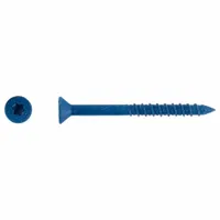 Steel concrete screw anchor with flat head and Torx drive. Diameter 1/4 in, overall length 2 3/4 in. Sold in 100-pack. For fastening into concrete, brick, or block