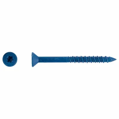 TAPCON Flat-Head Screw Anchors, 1/4 in Dia, Steel, Torx Drive, 100 PK