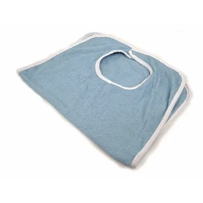 R & R TEXTILE Terry Bib, Blue, Cotton, 18 in L x 30 in W - Furnishings, Appliances and Hospitality