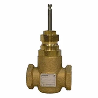 Siemens Hydronic Globe Valve: 2-Way, 25 CV Flow, 1 1/2 in Female NPT, Bronze Body - 2-Way NPT Connection Globe Valves