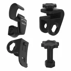 The NIGHTSTICK NS-HMC6 is a helmet and head mount constructed from black glass-filled nylon polymer. It includes a slot mount and is designed for use with the NIGHTSTICK XPP-5418 flashlight. This mount is used to attach a flashlight to helmets or headgear for hands-free lighting in various work environments.