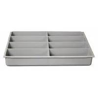 Compartment Drawer Insert: 13 3/8 in x 9 1/4 in x 2 in, 6 25/64 in x 2 13/64 in, 8 Compartments (MPN 229-95-08-IND)