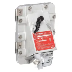 This mechanical interlock is rated for 600V AC, single phase, 30 A, with 3 poles and 2 wires. Designed for Class I hazardous locations, it is used to safely control electrical circuits in environments where flammable gases or vapors may be present. The interlock prevents access to live components, supporting safety in industrial settings.