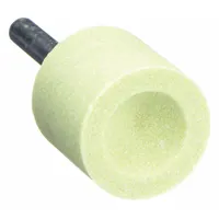 This NORTON mounted point is designed for grinding and finishing stainless steel and nickel alloys. It features a ceramic grain with 80 grit and a W208 shape, providing efficient material removal on hard-to-grind metals. Suitable for die shops, tool rooms, and aerospace maintenance applications