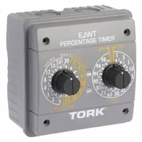 TORK Electromechanical Cycle Timer: 24 hr, 120-240V AC, SPDT, Mechanical (MPN EJWT)