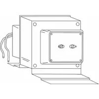 Open Class 2 transformer with 40 VA rating, stepping down 115V AC input to 24V AC output. Primary connection via screw terminals; secondary connection via wire leads. Wall-mount design suitable for low-voltage control circuits, access control systems, and signaling equipment