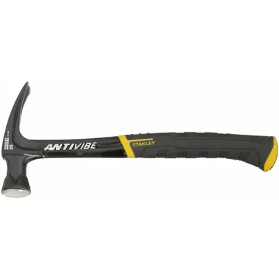 STANLEY 51-163 Steel Straight-Claw Hammer, 16 oz, 13 in, Textured Grip - Steel Straight-Claw Hammers