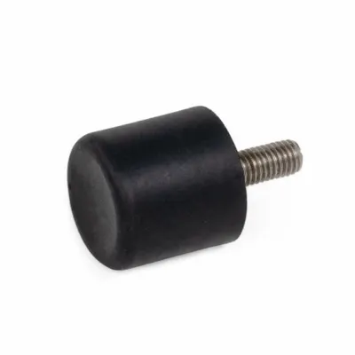 JW WINCO Male x Non-Threaded Vibration-Isolating Mount, M8, Natural Rubber - Male x Non-Threaded Vibration-Isolating Mounts