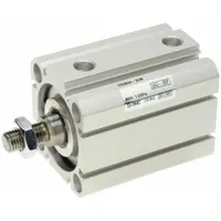 SMC Compact Cylinder: 80 mm Bore Dia, 100 mm Stroke Lg, Tapped Hole/Through Hole Mounting, Aluminum (MPN C55B80-100M)