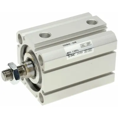 SMC Compact Cylinder: 80 mm Bore Dia, 100 mm Stroke Lg, Tapped Hole/Through Hole Mounting - Through Hole Mount Compact Cylinders