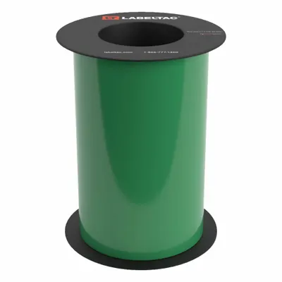 CREATIVE SAFETY SUPPLY LabelTac 9 Magnetic Supply: 8 in x 25 ft, Vinyl, Green (Gloss) - LabelTac Thermal Transfer Continuous Label Rolls