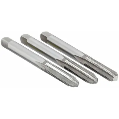OEM Three-Piece Hand Tap Set: #10-24 UNC, H3 / 2B, 4 Flute, High Speed Steel - Three-Piece Hand Tap Sets