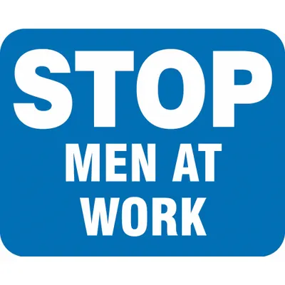 ACCUFORM Stop Men At Work Railroad Flag Sign - Stop Men At Work Railroad Flag Signs