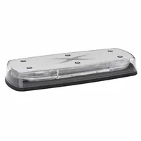 This ECCO 5517 Series Reflex mini light bar features LED illumination with SAE J845 Class 1 certification for high-visibility warning applications. It offers 97 selectable flash patterns and uses a bolt mount with blunt cut wires for electrical connection. Suitable for emergency and service vehicles requiring reliable signaling