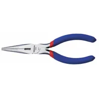 Long Nose Plier: 2 in Max Jaw Opening, 6 in Overall Lg, 2 in Jaw Lg, 1/8 in Tip Wd, Serrated