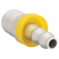 Push-On Hose Fitting: Hose Barb x NPT, 1/4 in x 1/4 in Fitting Size, Male x Male, Straight