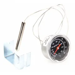 Replacement thermometer kit for Cres Cor ovens. Restores temperature monitoring functionality in compatible equipment. Used for maintenance and repair of commercial foodservice ovens.