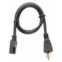 APPROVED VENDOR Power Cord: 3 ft Lg, 3/18, 5-15P Plug, C13 Receptacle, SJT, PVC, 10 A Current, 5-15P (MPN 5XFP0ID)