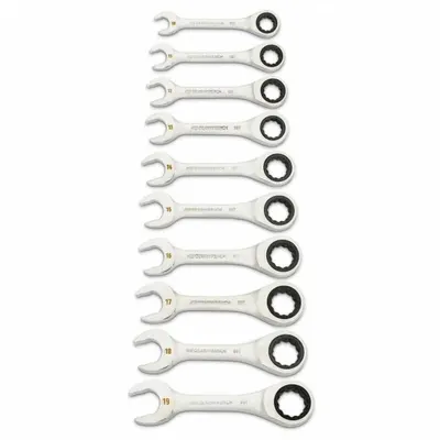 GEARWRENCH 86850 Metric 12-Point Ratcheting Combination Wrench Set, 10-Piece - Metric 12-Point Ratcheting Combination Wrench Sets