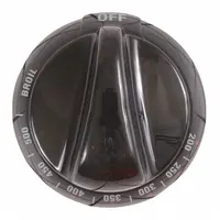 Replacement knob for GE ovens, used to select oven functions such as temperature or mode. Designed to fit specific models requiring part number WB03K10037