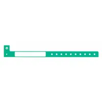 ID Wristband: No Legend, 10 in Overall Lg, 1 1/4 in Overall Wd, Plastic, Green, 500 PK (MPN CLS-PAO-35)