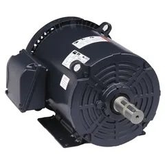 This Dayton rigid base 3-phase AC motor is totally enclosed fan cooled (TEFC) and rated 7 1/2 hp at 1,770 RPM. It operates on 230/460V AC at 60 Hz with full load current of 17.9/8.96 A. Suitable for industrial applications such as pumps, fans, conveyors, and compressors in clean, dry environments.