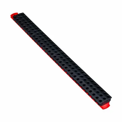 ERNST MANUFACTURING 96-Tool Hex Bit Holder: Black/Red, 1 9/16 in Overall Wd - Screwdriver Racks & Bit Organizers