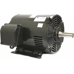 Open drip proof (ODP) enclosure with rigid base mount. 7 1/2 hp, 1775 RPM, 230/460V AC three-phase motor. Full load current 18.5/9.3 A at 60 Hz. Suitable for general purpose industrial applications such as pumps, fans, conveyors, and compressors.