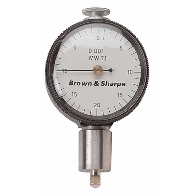 TESA BROWN & SHARPE Dial Indicator - Lug Back: 0 in to 0.25 in, Inch, Back Plunger - Balanced Reading Back Lug Dial Indicators