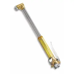 Smith-style handheld cutting torch with 21-inch length and 90° head. Features a 9/16"-18 connection thread. Used for oxy-fuel cutting of ferrous metals in fabrication, maintenance, and scrap processing.