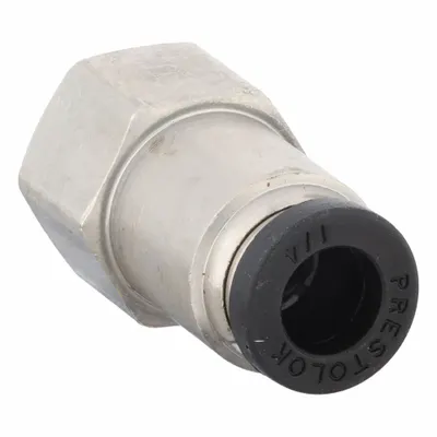 PARKER 66PLP-4-2 Nickel-Plated Brass Push-to-Connect x FNPTF Tube Fitting - Nickel-Plated Brass Tube Fittings