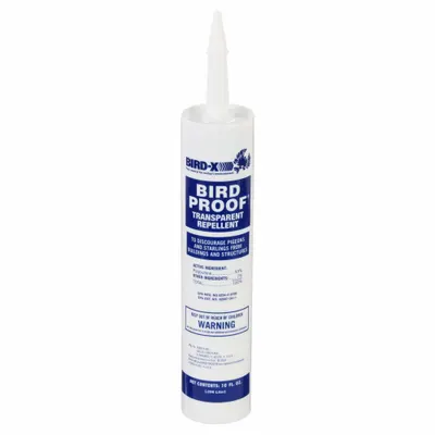 BIRD-X Bird Repellent: Gel, 120 sq ft Coverage Area, Bottle, 10.5 oz Container Size - Bird Control Gel Repellent