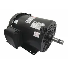 Totally enclosed fan-cooled (TEFC) 3-phase motor with rigid base mount. Delivers 5 hp at 1,775 RPM, rated for 230/460V AC at 12.7/6.33 A full load current. Suitable for continuous-duty applications such as pumps, fans, conveyors, and compressors in industrial environments.