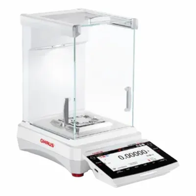 OHAUS Lab Scale: 120 g Capacity, 0.01 mg Readability, 0.02 mg Repeatability, 0.2 mg Linearity - Semi-Micro Lab Balances