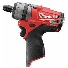 This MILWAUKEE cordless screwdriver features a brushless motor and a 1/4-inch drive. It delivers a torque range of 0 to 375 in-lb, suitable for assembly, fastening, and light-duty driving tasks in industrial maintenance, manufacturing, and construction environments.
