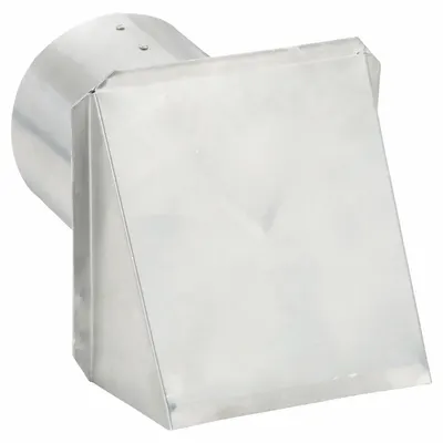 Dayton Wall Cap: Smooth Rain Cap, Round, 3 in_4 in Duct, 8011, Aluminum, Silver Finish - Wall & Soffit Vent Caps