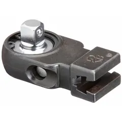 Square ratcheting torque wrench head with 1/2 in drive size. Designed for use with compatible torque wrench handles to apply precise torque to fasteners in industrial assembly, maintenance, and repair applications.