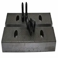 Steel jaw caps designed to fit a vise with 8-inch jaw width. They provide a replaceable gripping surface to protect the vise jaws and extend service life. Installation screws are included. Commonly used in metalworking and machining for workholding applications