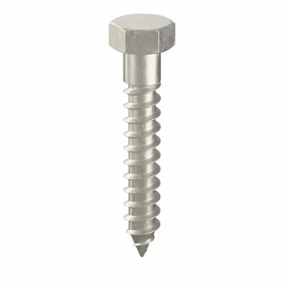 FOREVERBOLT Hex Head Lag Screw: 1/4 in Size, 1 1/2 in Lg, Stainless Steel, NL-19 - 18-8 Stainless Steel Hex Head Lag Screws