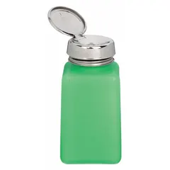 HDPE dispensing bottle with a 177.4 mL (6 fl oz) capacity. Includes a dropper tip and silver closure. Non-sterile, no label. Suitable for precise drop-by-drop dispensing of liquids in laboratory, industrial, or maintenance applications.