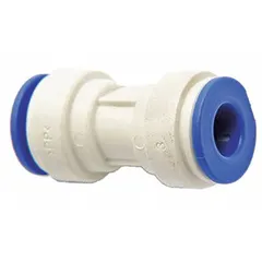 Quick connector fitting for joining water or coolant lines in refrigerators and freezers. Enables fast, leak-free connections during installation or repair. Brand: WHIRLPOOL, product type: Quick Connector.