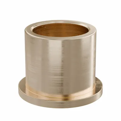 OILITE Flanged Sleeve Bearing: Bronze, SAE 841, 25 mm Bore, 32 mm OD, 30 mm Lg - Lubricated General Purpose Metallic Flanged Sleeve Bearings