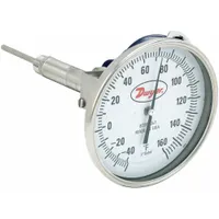 DWYER Dial Thermometer With Process Output: -40°F to 160°F, +/- 1% Accuracy, 4 in Stem Lg, Male (MPN BTO54041)