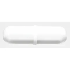 Octagonal stir bar made of Alnico magnet material, 28.6 mm overall length and 8 mm diameter. White finish, autoclavable. Designed for use with magnetic stirrers in laboratory mixing applications.