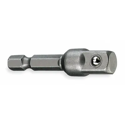 DEWALT Socket Adapter: 1/4 in Input Drive Size, Black Oxide, 1/4 in Output Drive Size - 1/4" Male Hex Drive Impact Socket Adapters