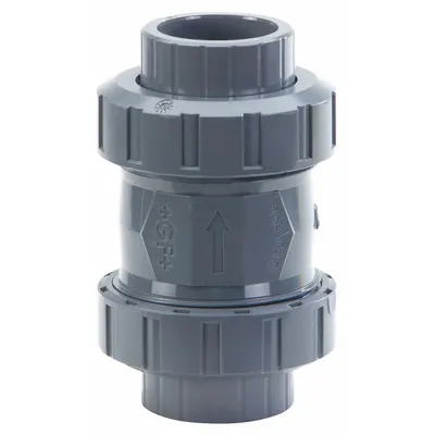 GEORG FISCHER PVC Ball Check Valve, 3/8 in, Socket x Socket, 32°F to 140°F - PVC Ball Check Valves