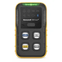 The HONEYWELL BW Icon+ Multi-Gas Detector (CP-I-W500H1S3-Y-00) is a portable gas monitor for detecting sulfur dioxide (SO2) in industrial environments. It features a yellow housing, lithium battery, and Bluetooth communication. Typical applications include personal safety monitoring in areas where SO2 exposure may occur, such as chemical processing, oil and gas, and wastewater treatment