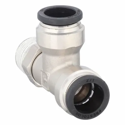 PARKER Nickel-Plated Brass Tube Fitting Tee - Nickel-Plated Brass Tube Fittings